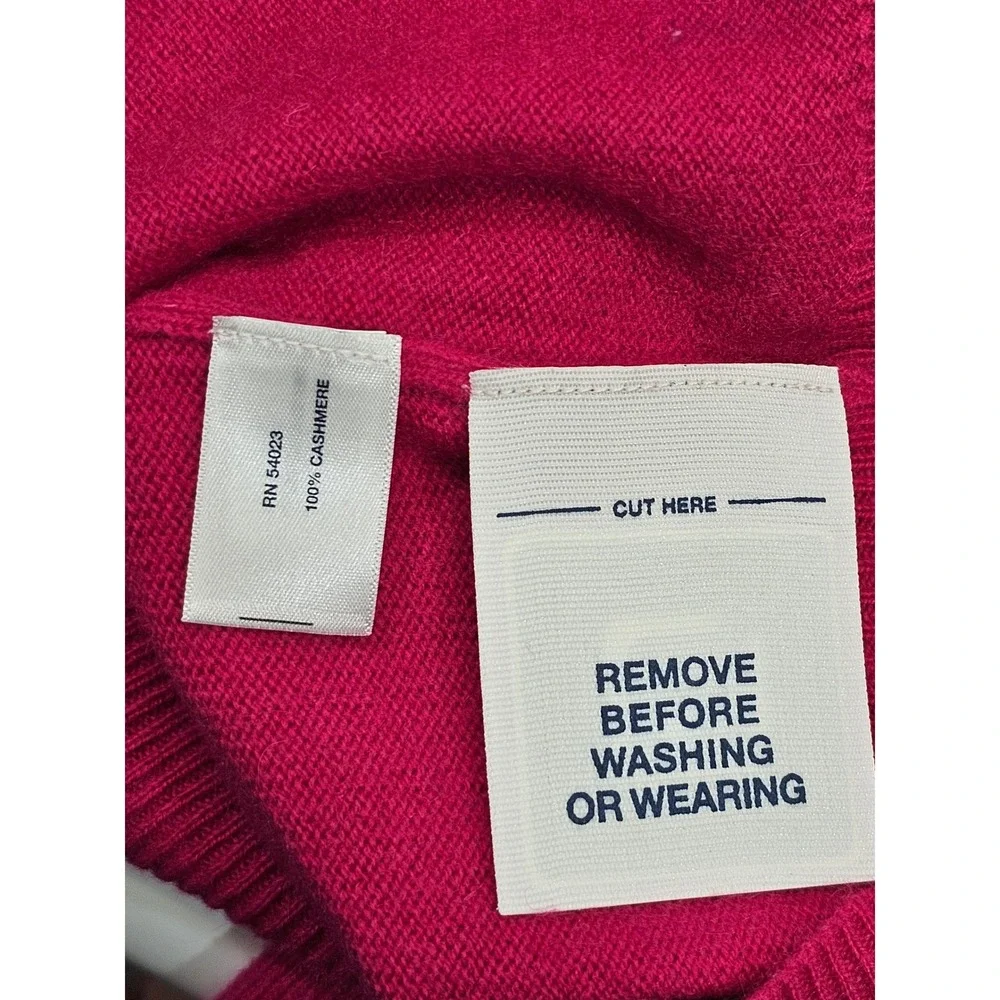 Gap Cashmere Sweater Womens Small Pink Crew Neck Long Sleeve Soft Knit Pullover - Picture 4 of 6